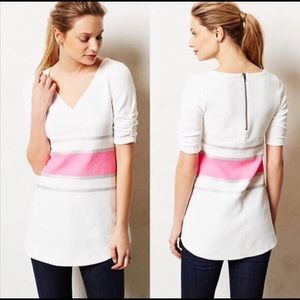 Anthropolgie “Deletta” White And Pink Dress